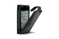 Cygnett Black ultra-soft leather flip case за iPhone 4S