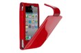 Cygnett Red patent leather flip case за iPhone 4S